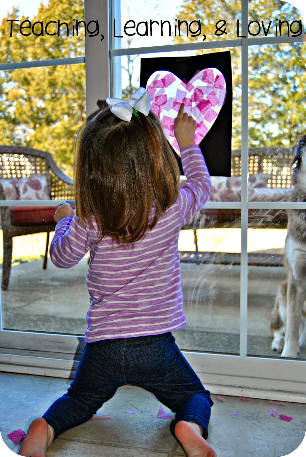 Teaching, Learning, & Loving Contact Paper Heart Craft