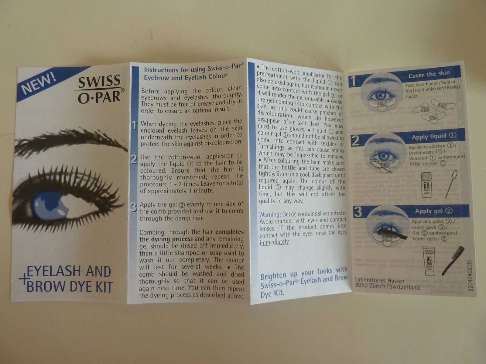 Vintage Pockets Swiss OPar Eyelash and Eybrow Kit