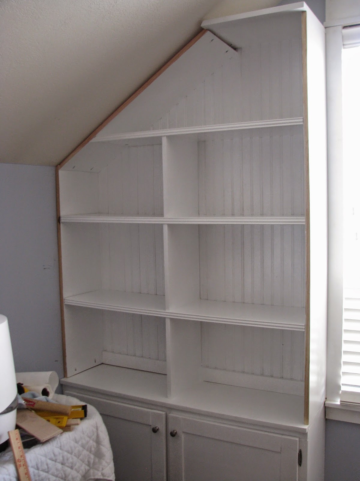 My SoCalled DIY Blog Project Bonus Room Builtin Shelves With a