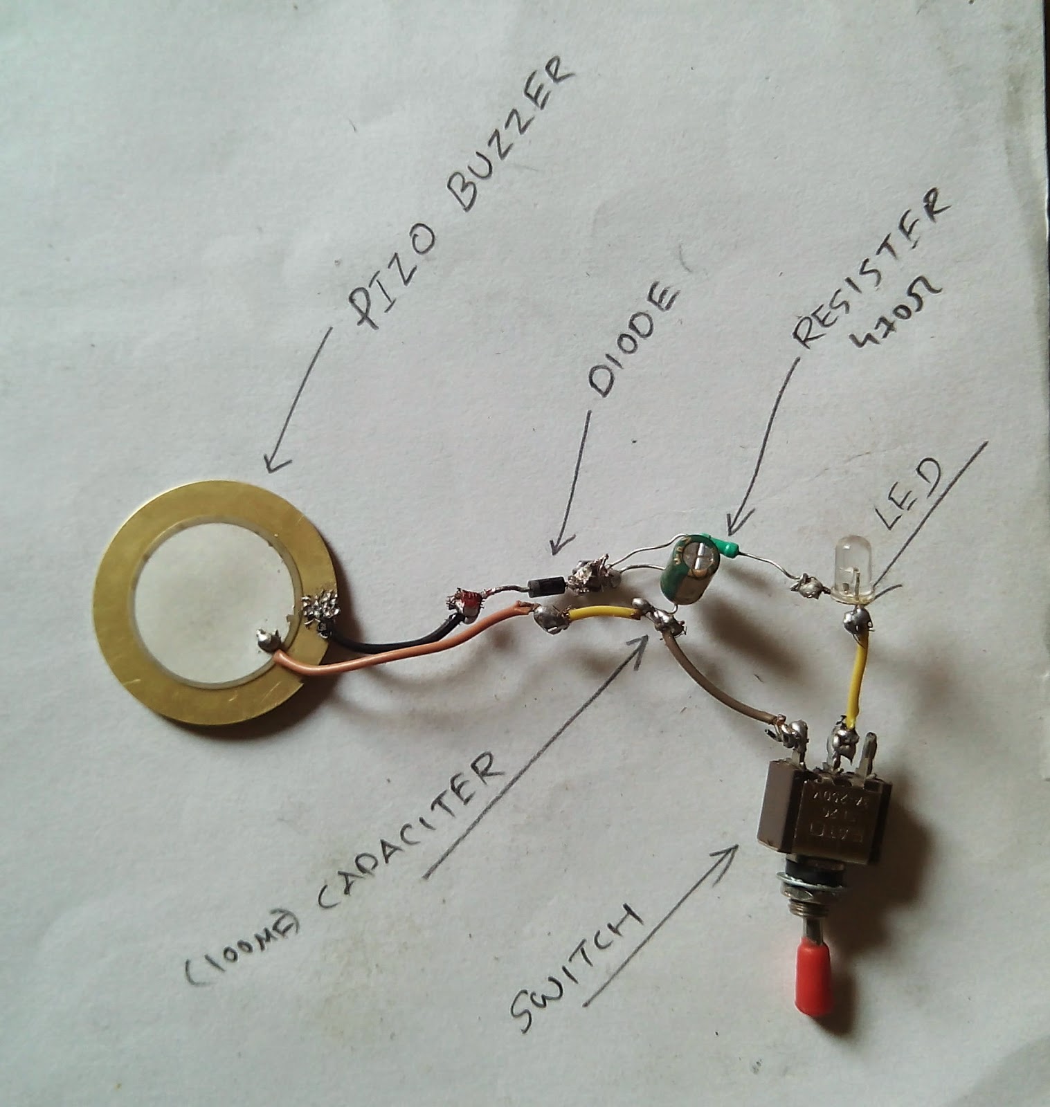 PIEZO ELECTRICITY GENERATOR - Wattru Official reversible circuit schematic diagram 