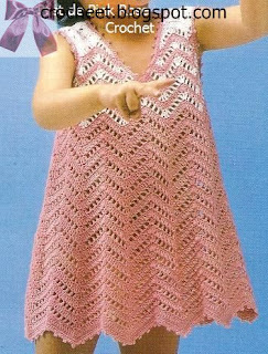 s فستان كروشية صيفي للبنوتة  Vestido++Crochet+Toddler+Dress+-+PinkRose