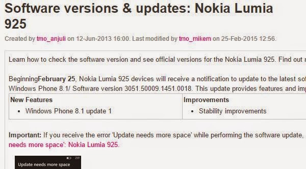 Denim update rolling out for the T-Mobile Nokia Lumia 925 Lumia Denim update available for T-Mobile Nokia Lumia 925