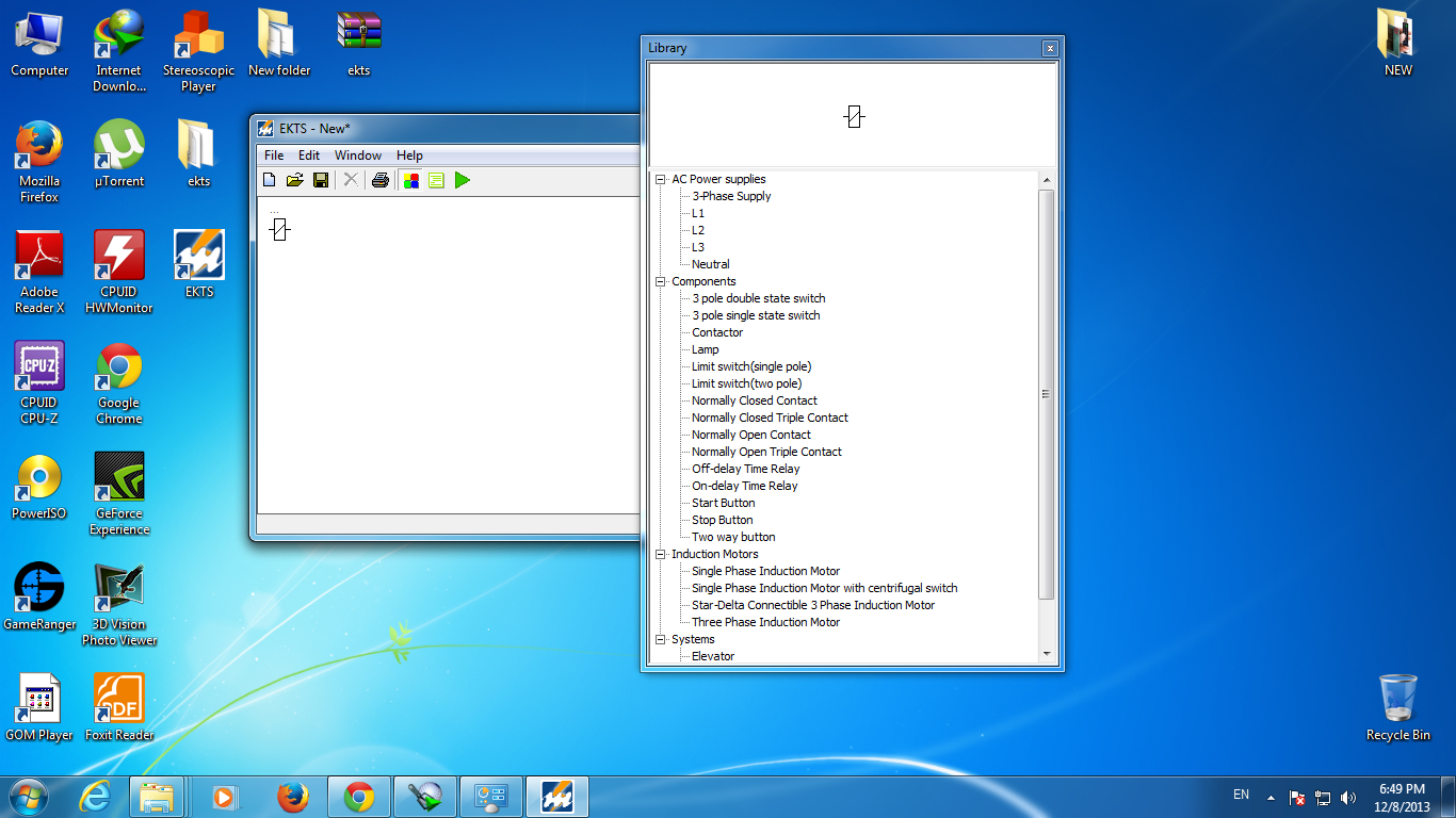 شرح برنامج Ekts المستخدم فى رسم دوائر التحكم الالى كنترول امثلة عملية موقع الهندسة الكهربية