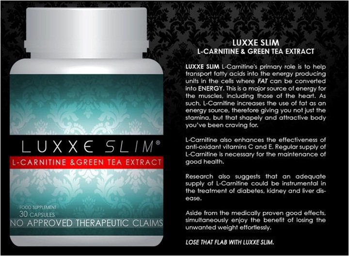 Fab Package Luxxe Slim L Carnatine and Green Tea Extract