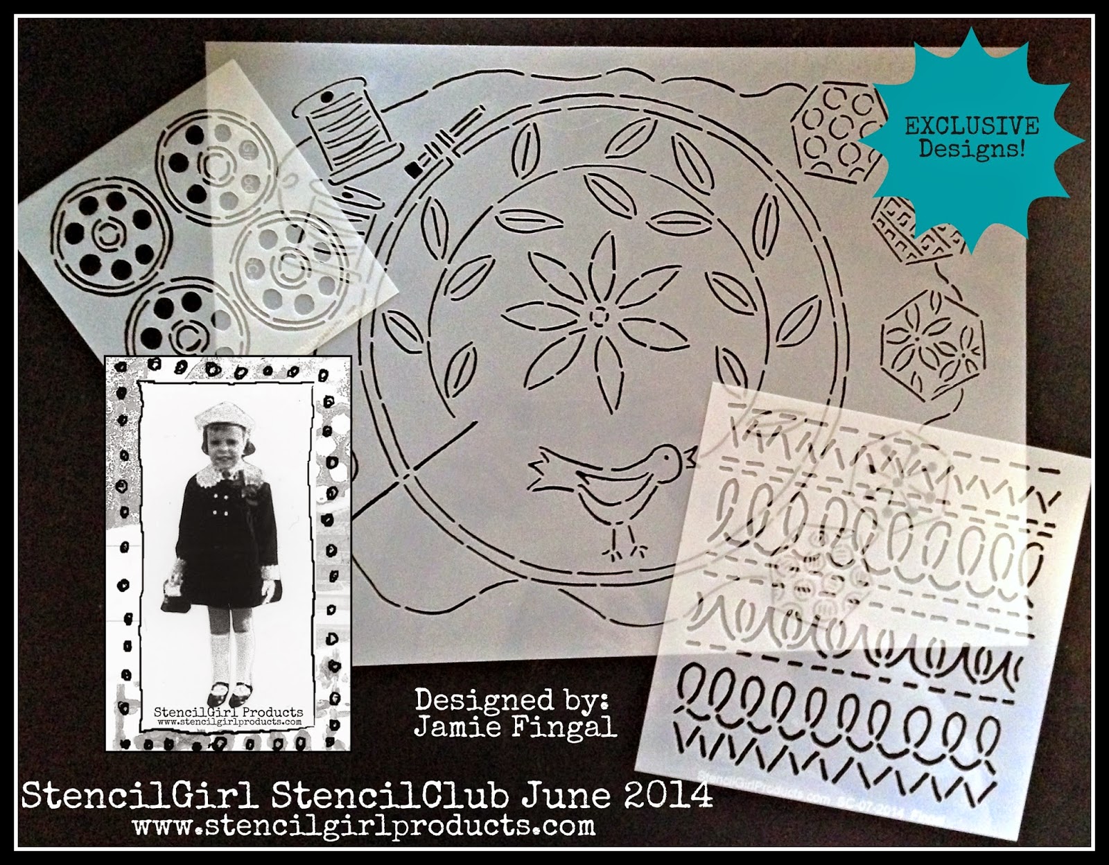 StencilGirl Talk Reveal of the June 2014 Stencils from