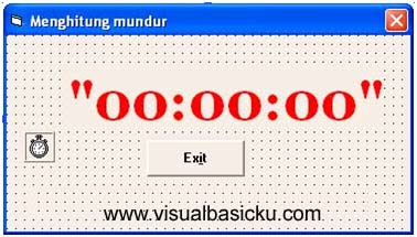 Menghitung Waktu Mundur dengan Visual Basic