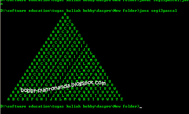 Cara membuat Segitiga pascal dengan java