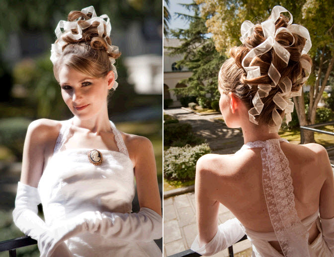 Elegant Wedding Hairstyles With a Ribbon