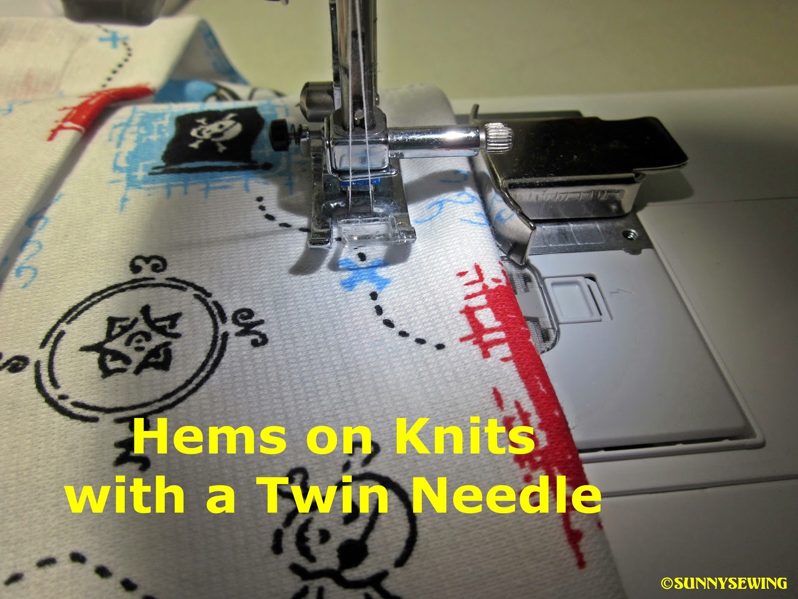 SunnySewing How I Sew Hems on Knits with a Twin Needle