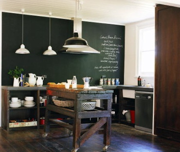 PEQUEÑOS DETALLES: Martes Deco: Una pared de pizarra en la cocina