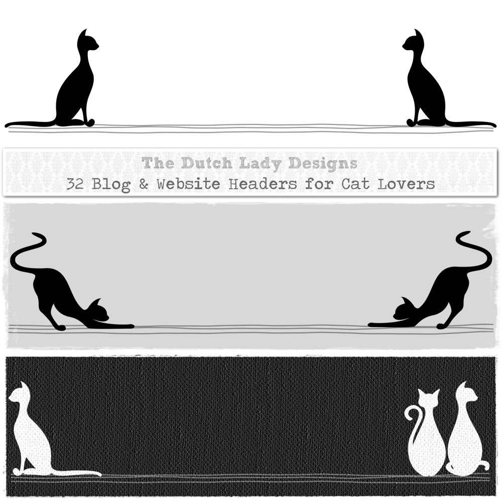 Blog Headers For Cat Lovers The Dutch Lady Designs