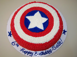 Captain America Birthday Cake on Captain America Shield