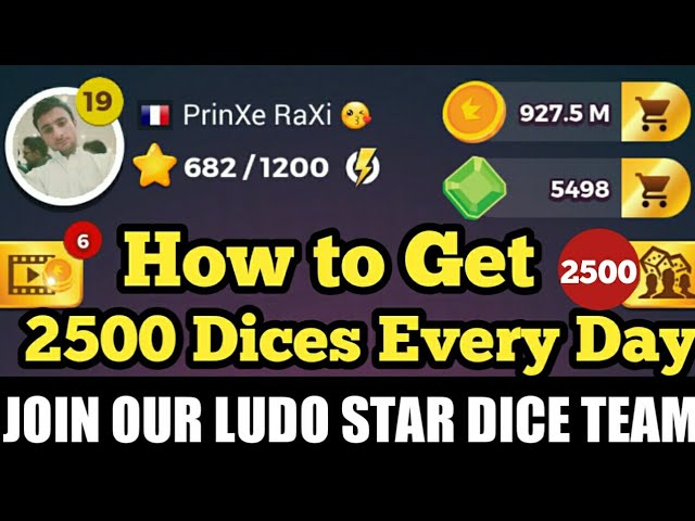Ludo Star Dice Team | How To Get 2500 Dices Every Day | Get Unlimited Dices | Ludo Star Hack