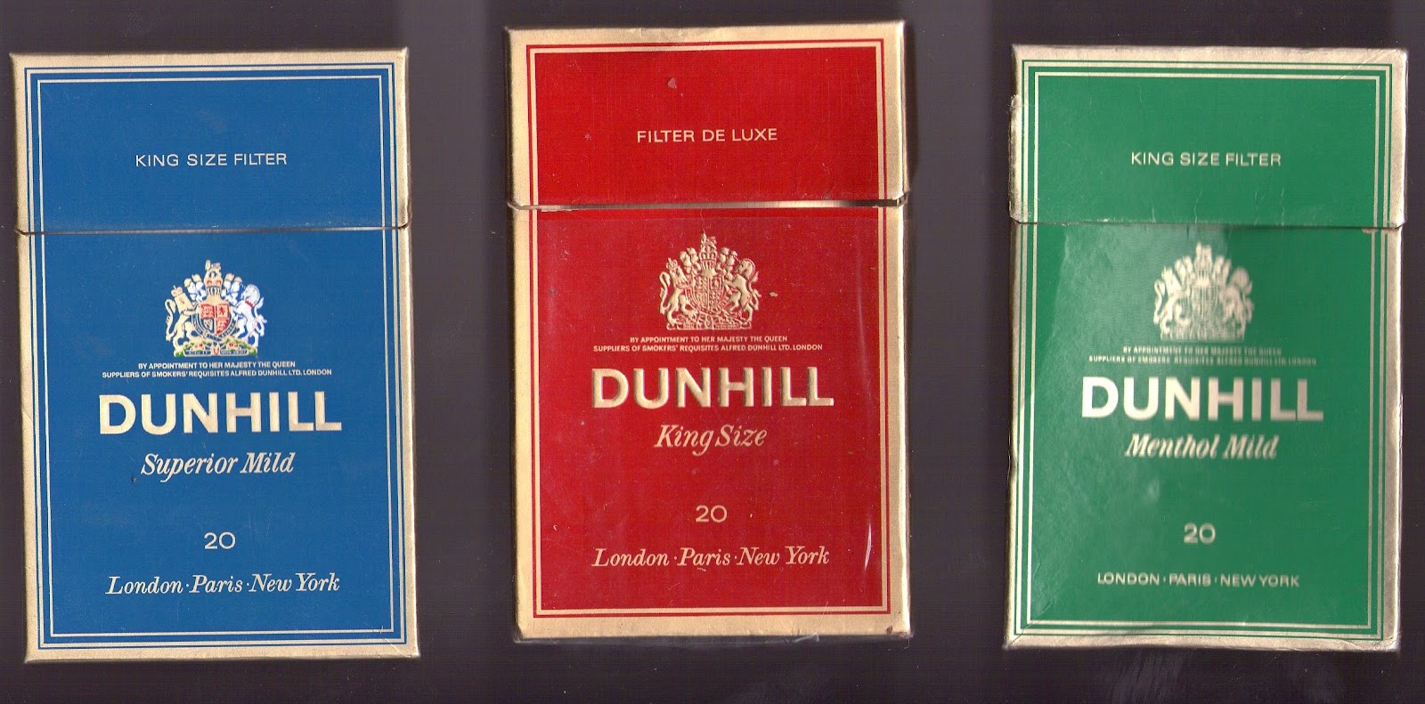 Ma Collection de paquets de cigarettes DUNHILL