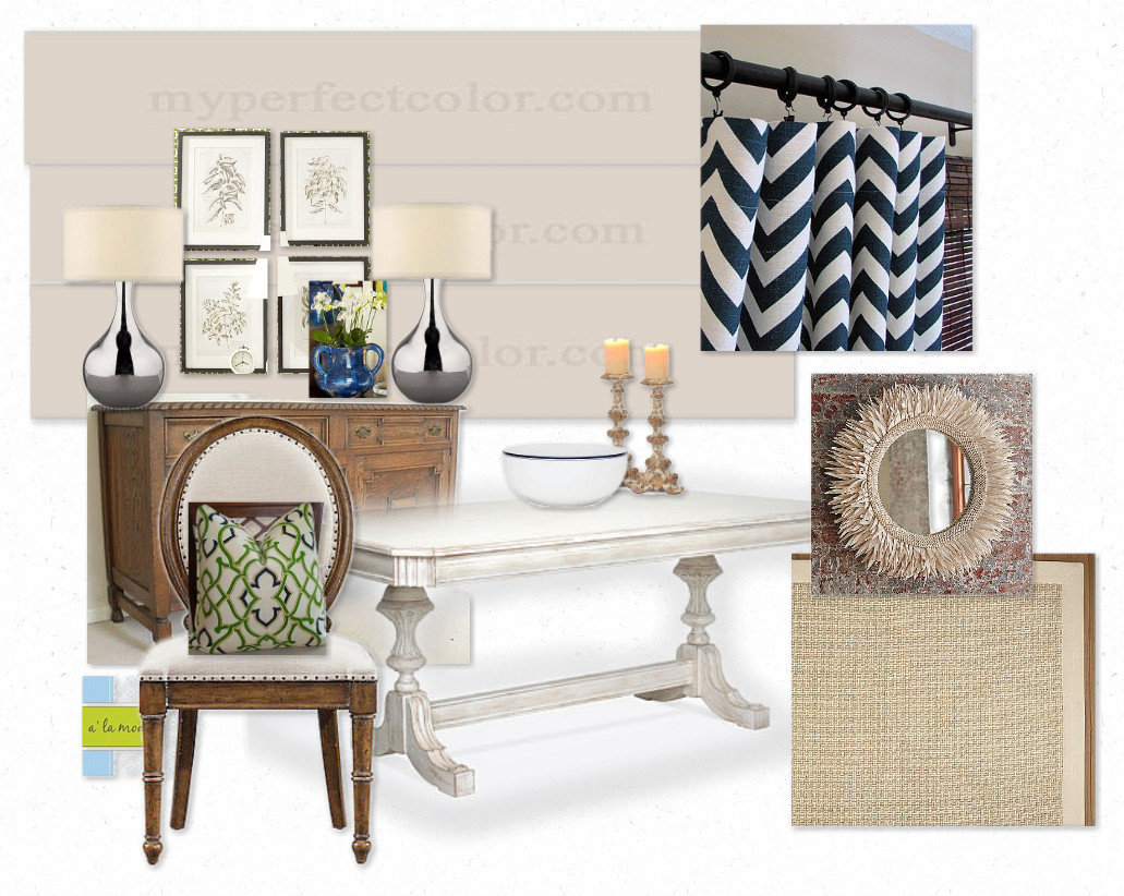alamode Client EDecor Board Accessorize My Dining Room! Navy And Neutral