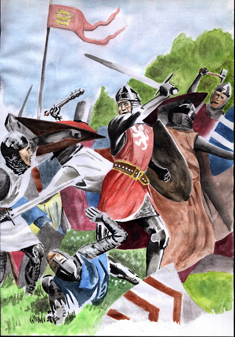 Painting for the cover of historical fiction Treason and Guile Book Two by David Pilling
