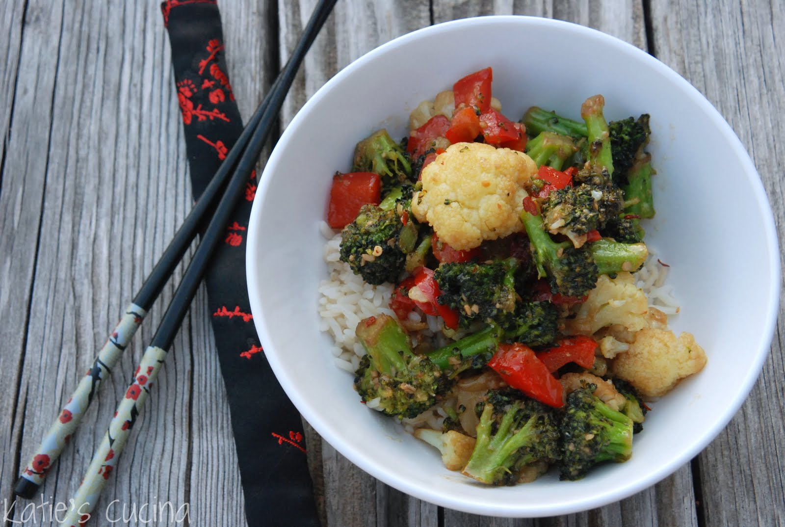 Emeril's Broccoli and Cauliflower StirFry Katie's Cucina