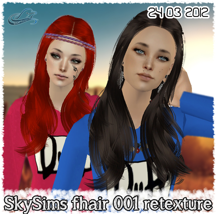 SkySims fhair 001 retexture by BlueDolphin SkySims+001+B
