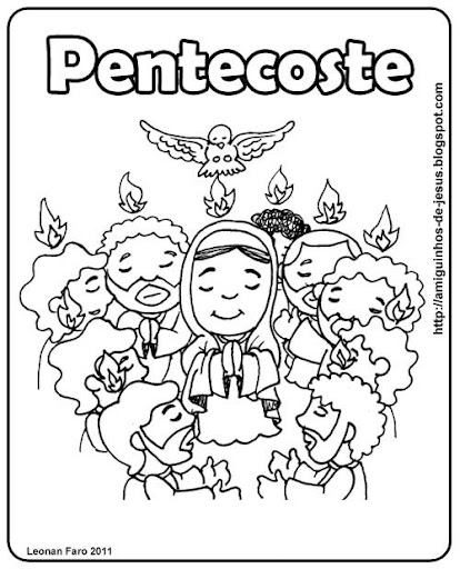 catequese na net imagens para colorir 1 pentecostes