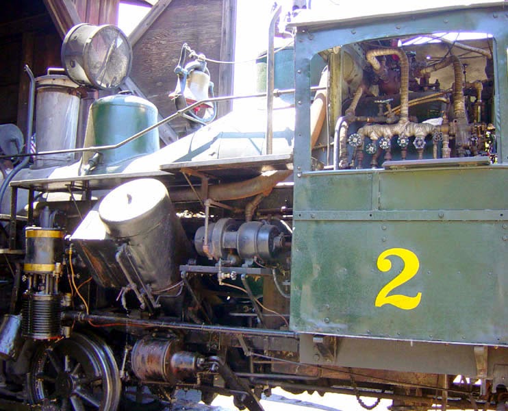 the V twin gear driven Heisler design steam Sin A Car