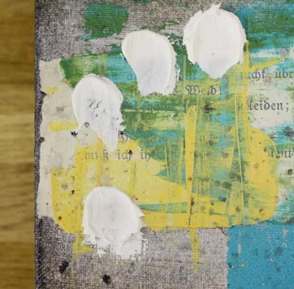 Mixed Media Keilrahmen bekleckst