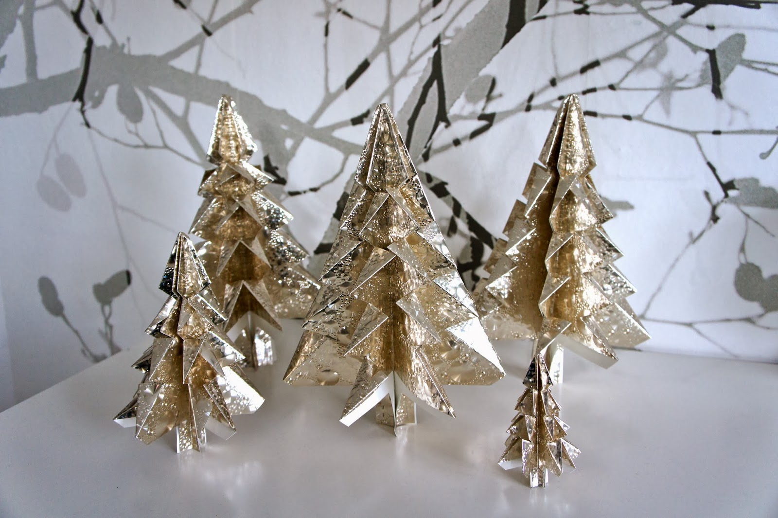 Ideas from the forest Stunning folded Christmas trees XL