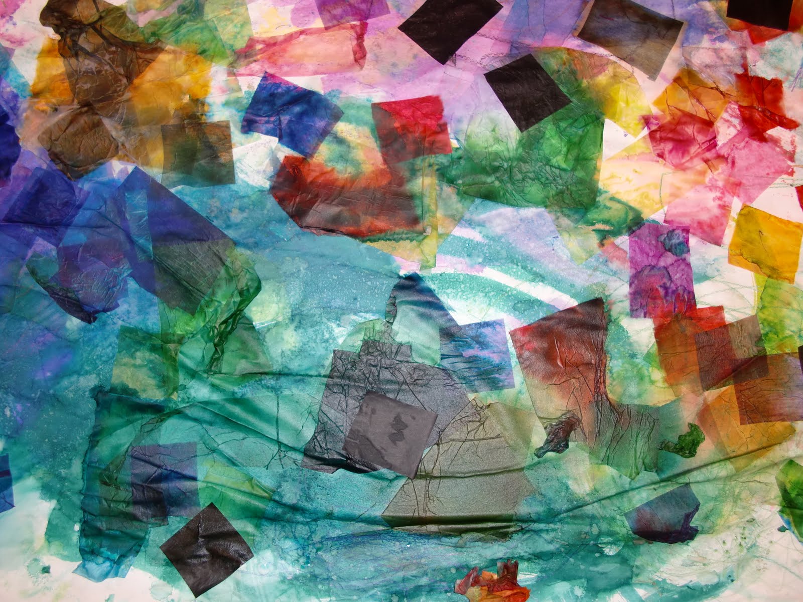 MsRose Tissue Paper Collage