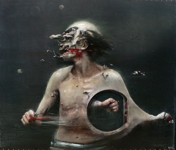 Olivier De Sagazan pinturas macabras perturbadoras pesadelos