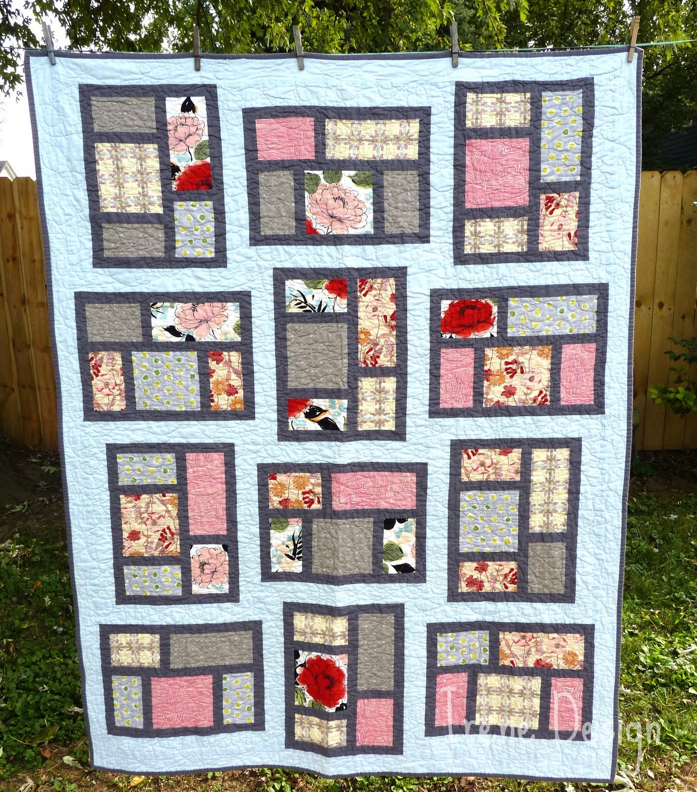 Irene Design Pattern review Kitchen windows quilt