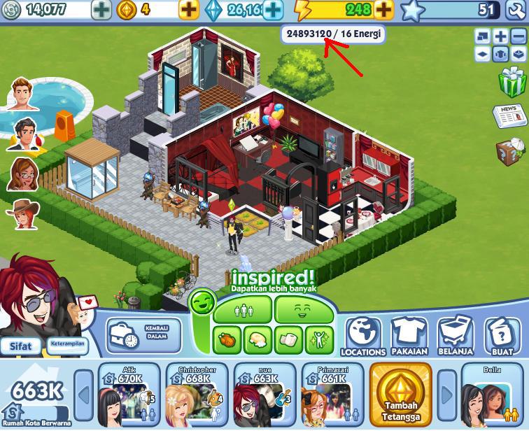 the sims social how to have 1,000 energy/day loop n lock
