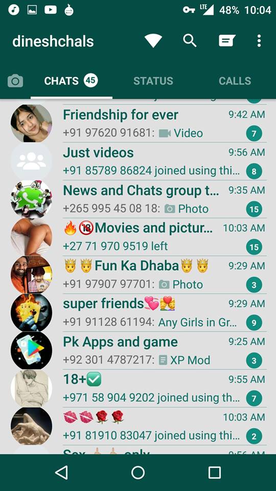 Whatsapp Group Sex.