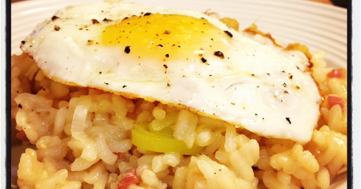 The Lush Chef Leek & Pancetta Risotto with Fried Egg
