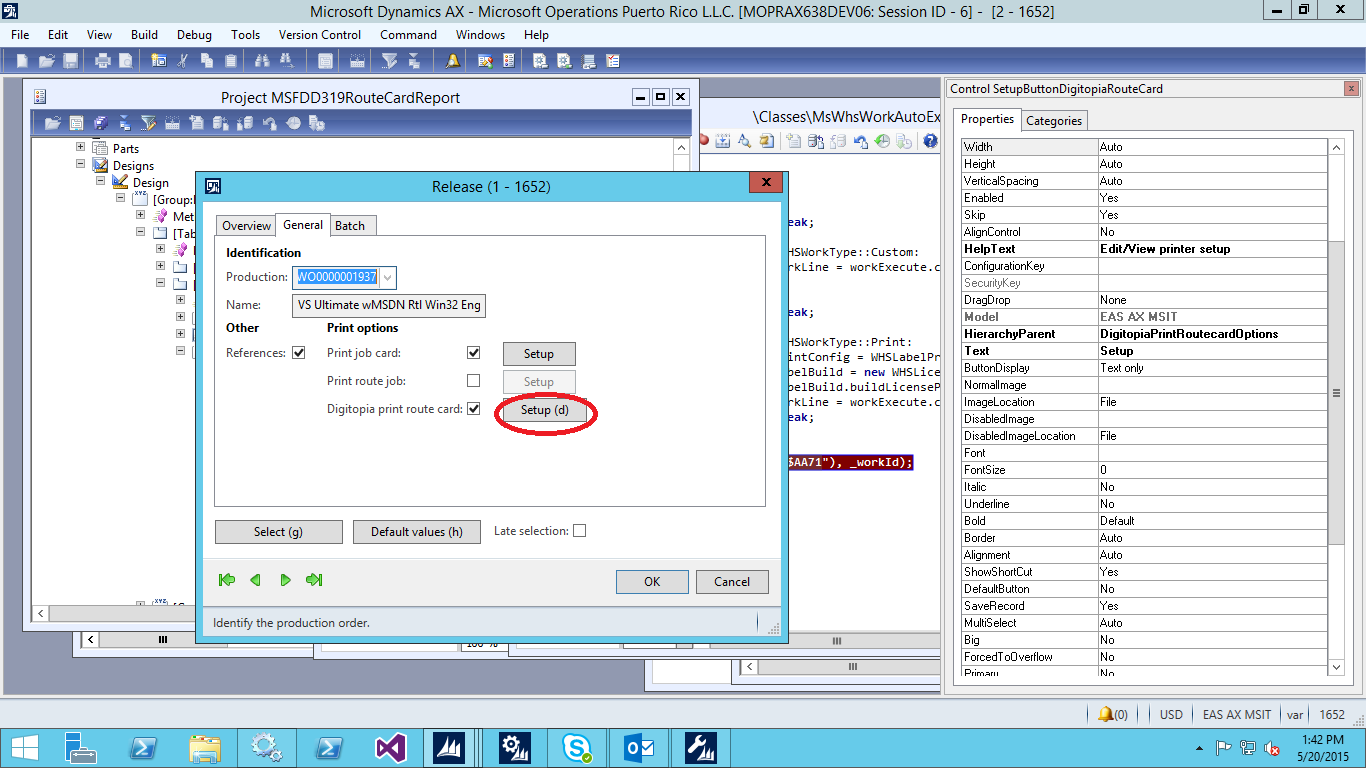 Axapta (D365 F & O) Printer settings in ax 2012 (Print management in
