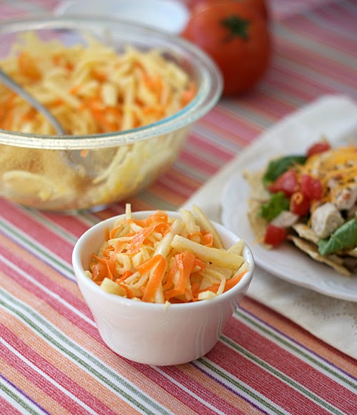 Jicama Slaw Heat Oven to 350