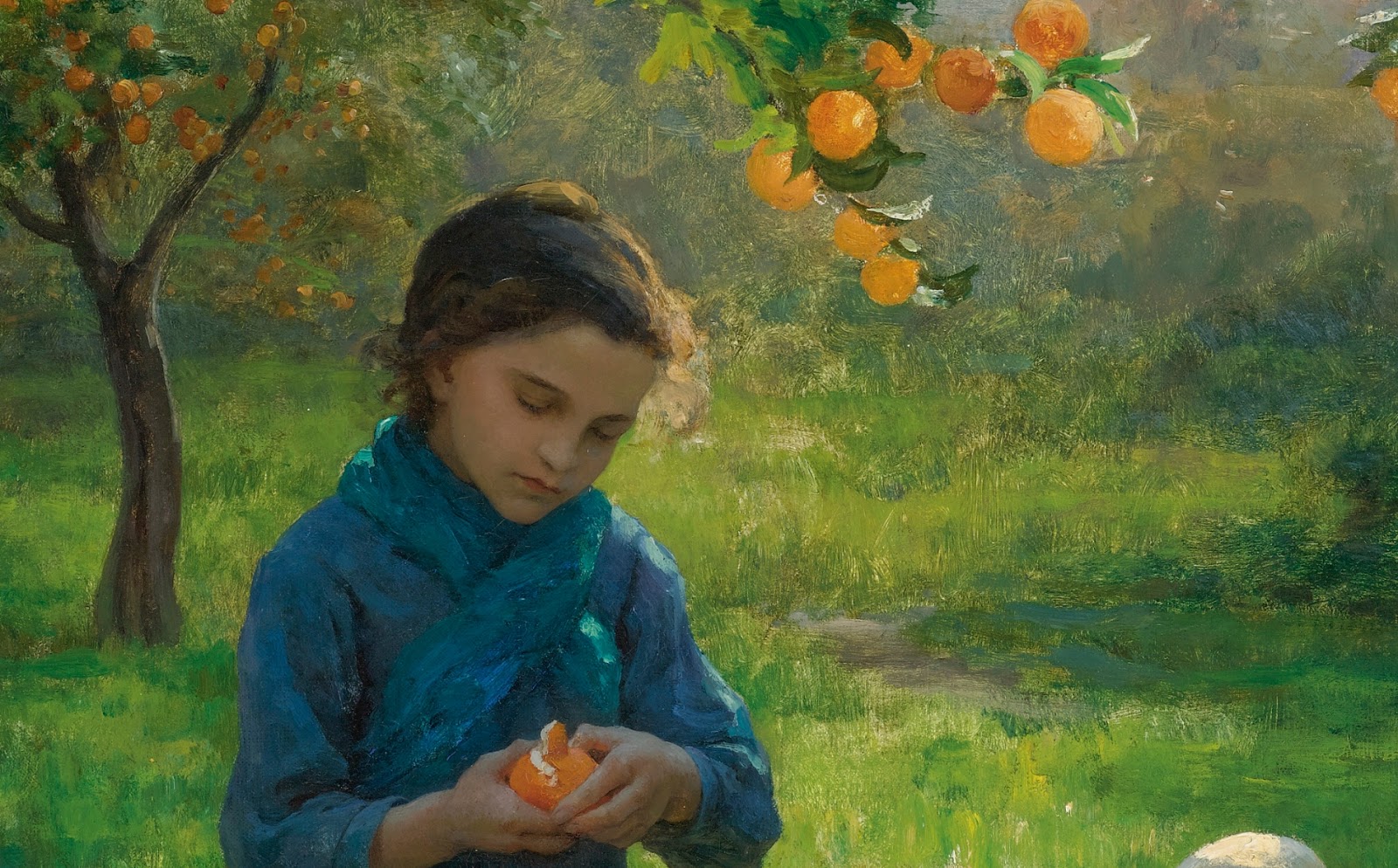 Virginie Demont Breton Under the orange tree detail 
