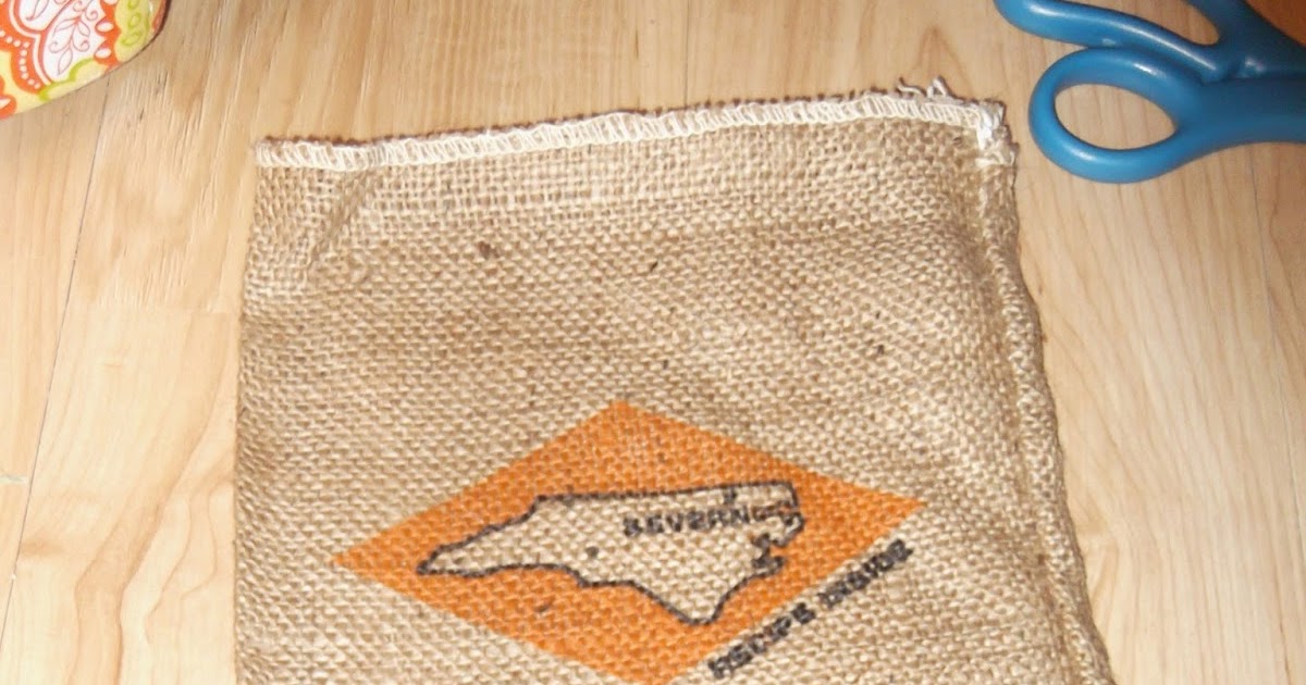 Thrifty 31 Blog DIY Burlap Drawstring Bag