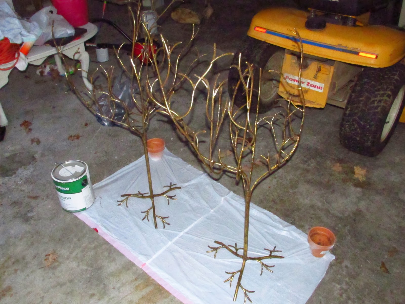 Simple Easy DIY Silver Ornament Trees