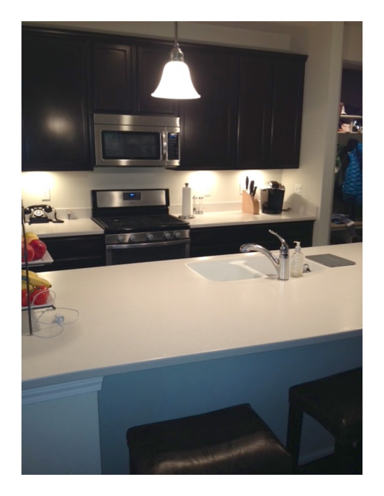 The Yellow Cape Cod: Dark Tile, Light Grout Kitchen Backsplash The Yellow Cape Cod: Dark Tile, Light Grout Kitchen Backsplash