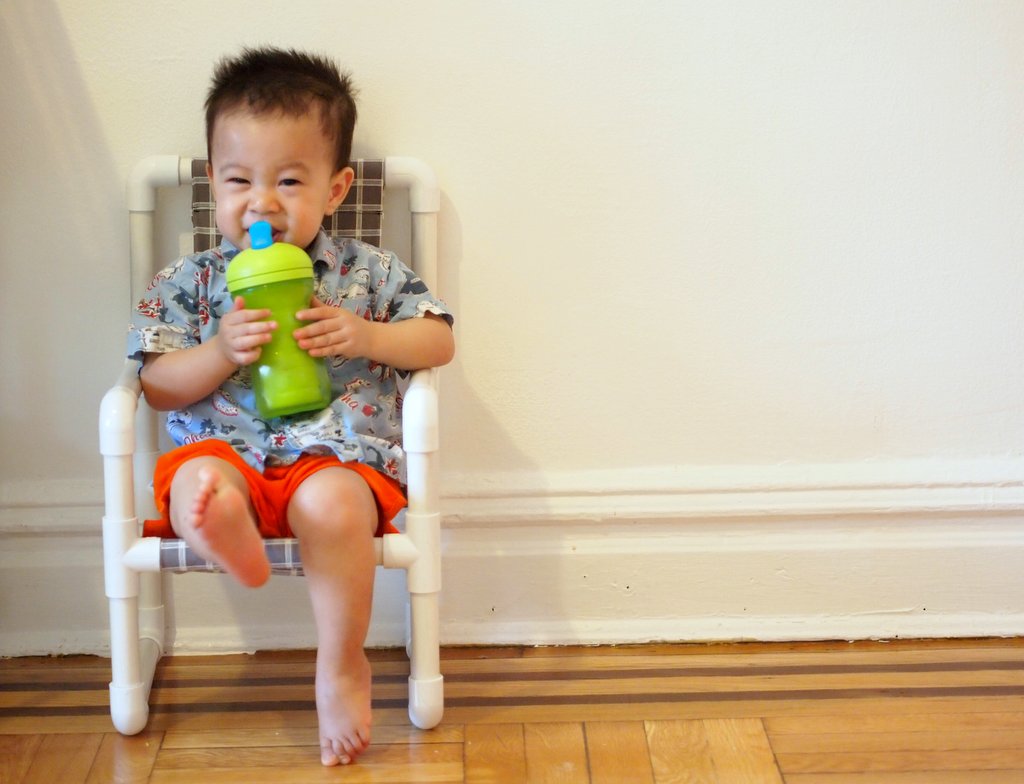 Make a toddler chair out of pvc pipe Pink Stripey Socks