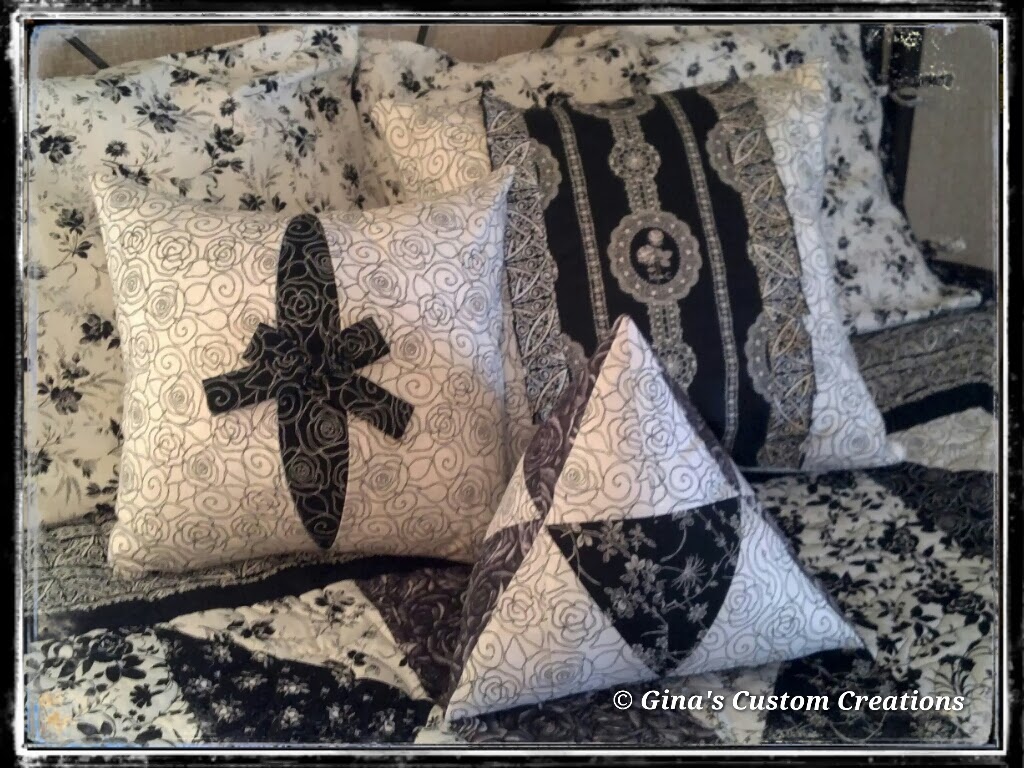 Gina'sCustomCreations Silhouette A Black Rose Quilt