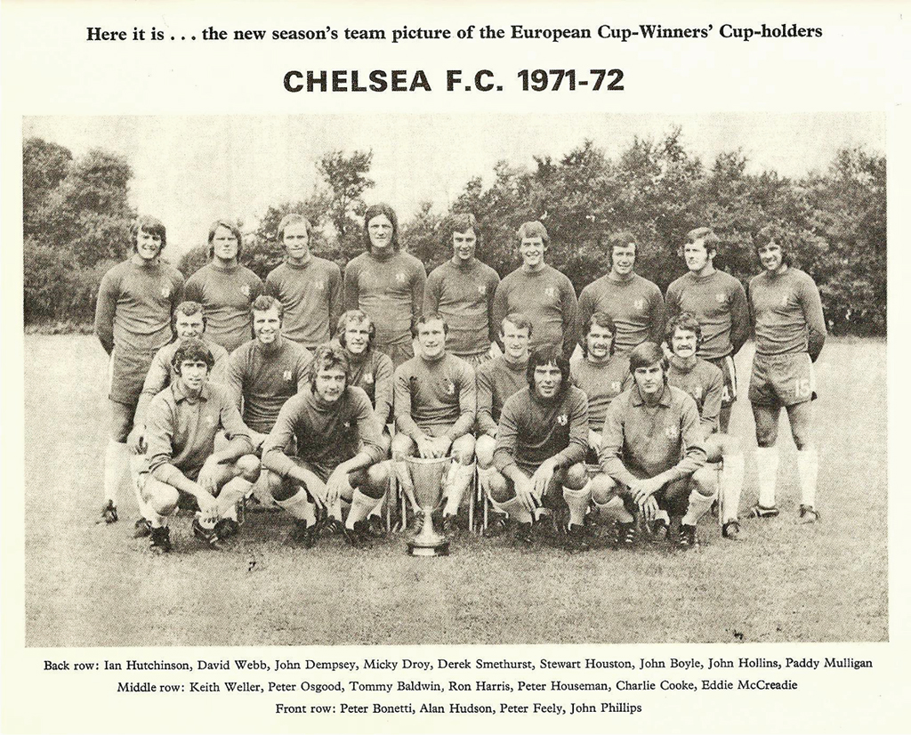 THE VINTAGE FOOTBALL CLUB CHELSEA F.C 197172. By Soccer stars.