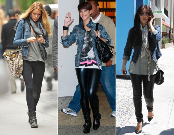 jaqueta jeans com legging