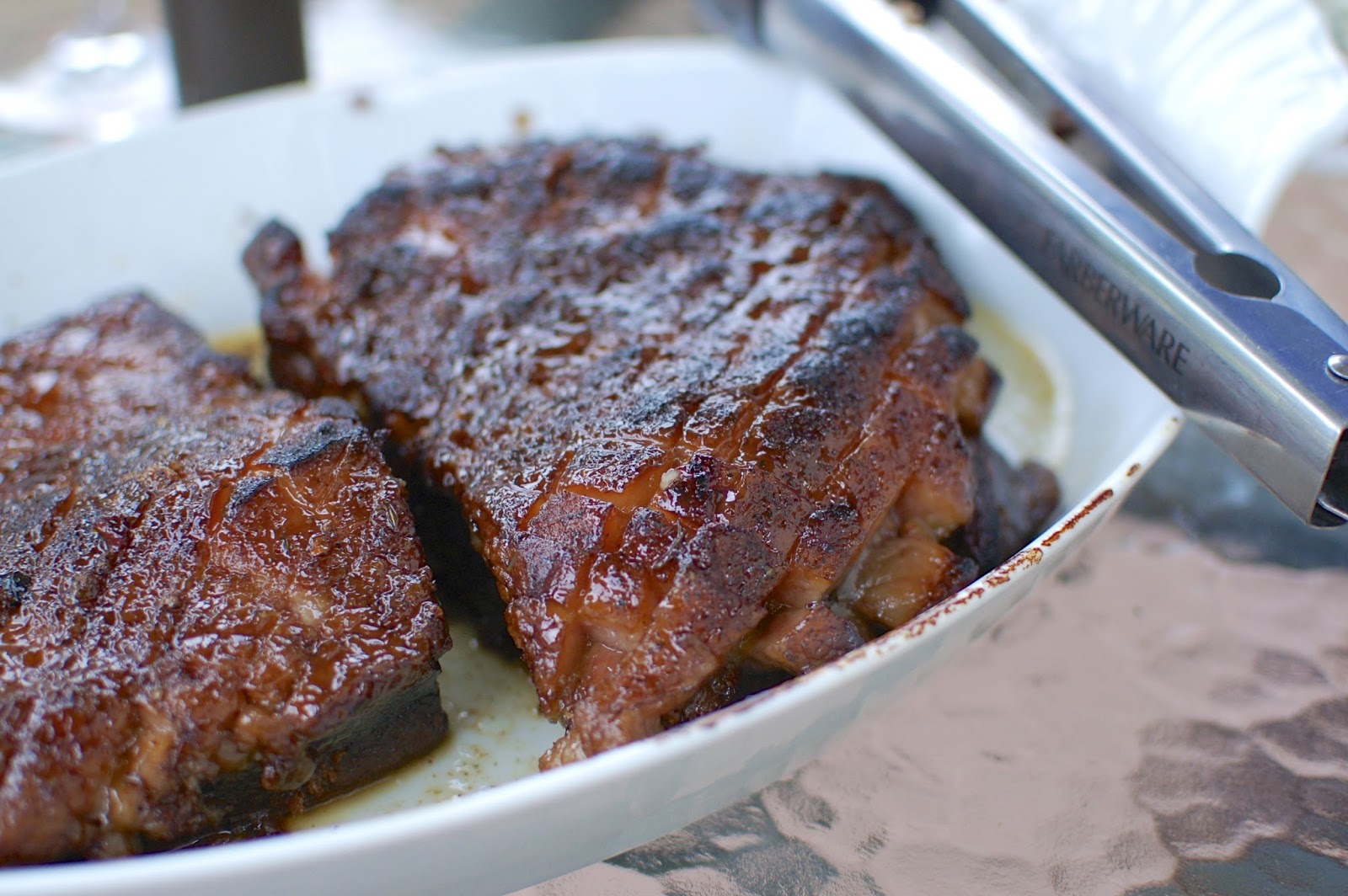 braised brisket with bourbon peach glaze lb's good spoon
