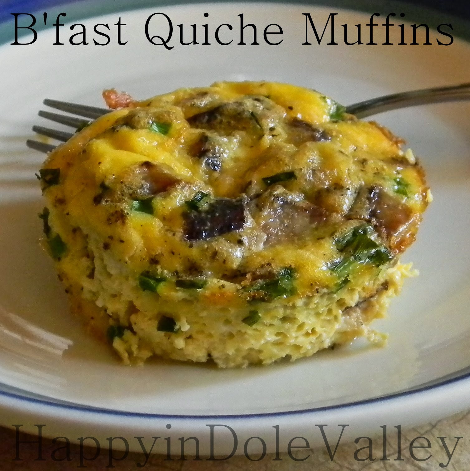 Happy in Dole Valley Breakfast Quiche Muffins {Muffin Monday}