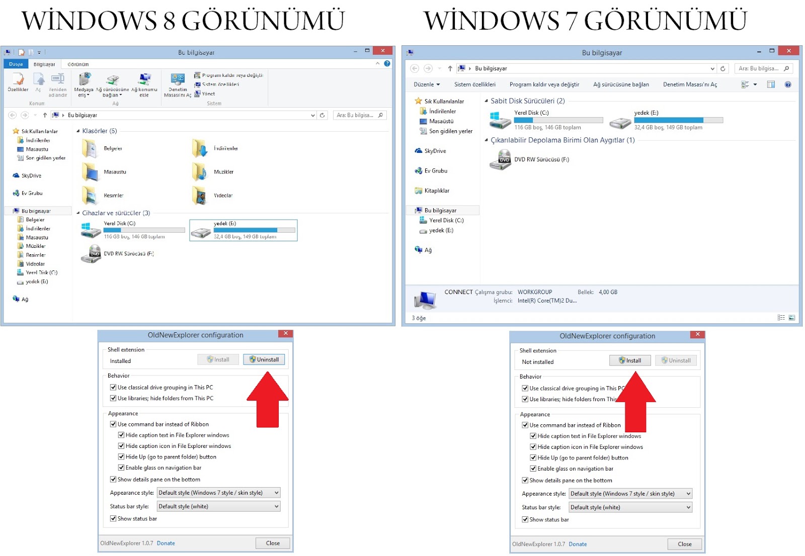 Windows 7 ve Windows 7 arasındaki farklar nelerdir Windows 7 ve Windows 7 arasındaki farklar nelerdir