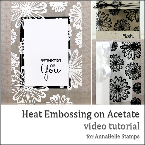 Danielle Daws Heat Embossing On Acetate For AnnaBelle Stamps Topical