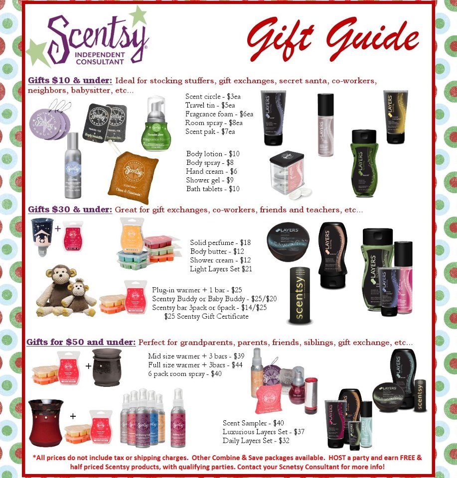 It Makes Scents to Me Scentsy Holiday Shopping Guide