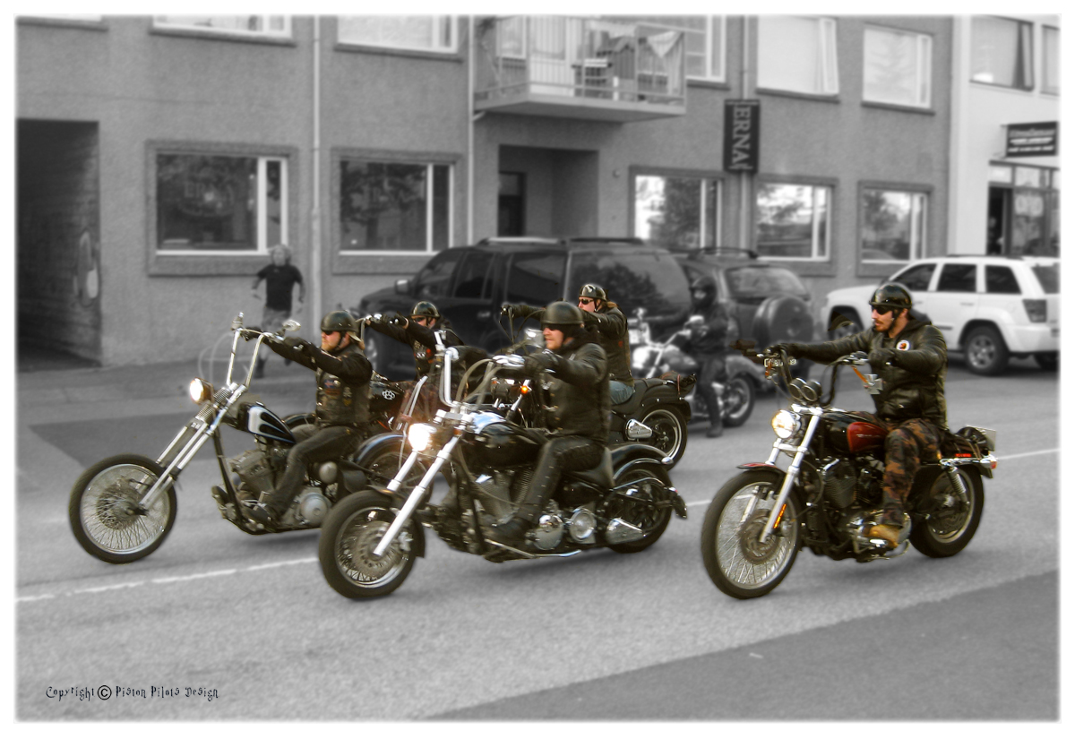 Piston Pilots Choppers Reykjavik Bikers...
