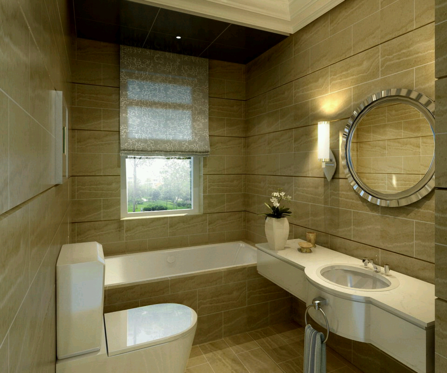 Modern bathrooms setting ideas. Furniture Gallery