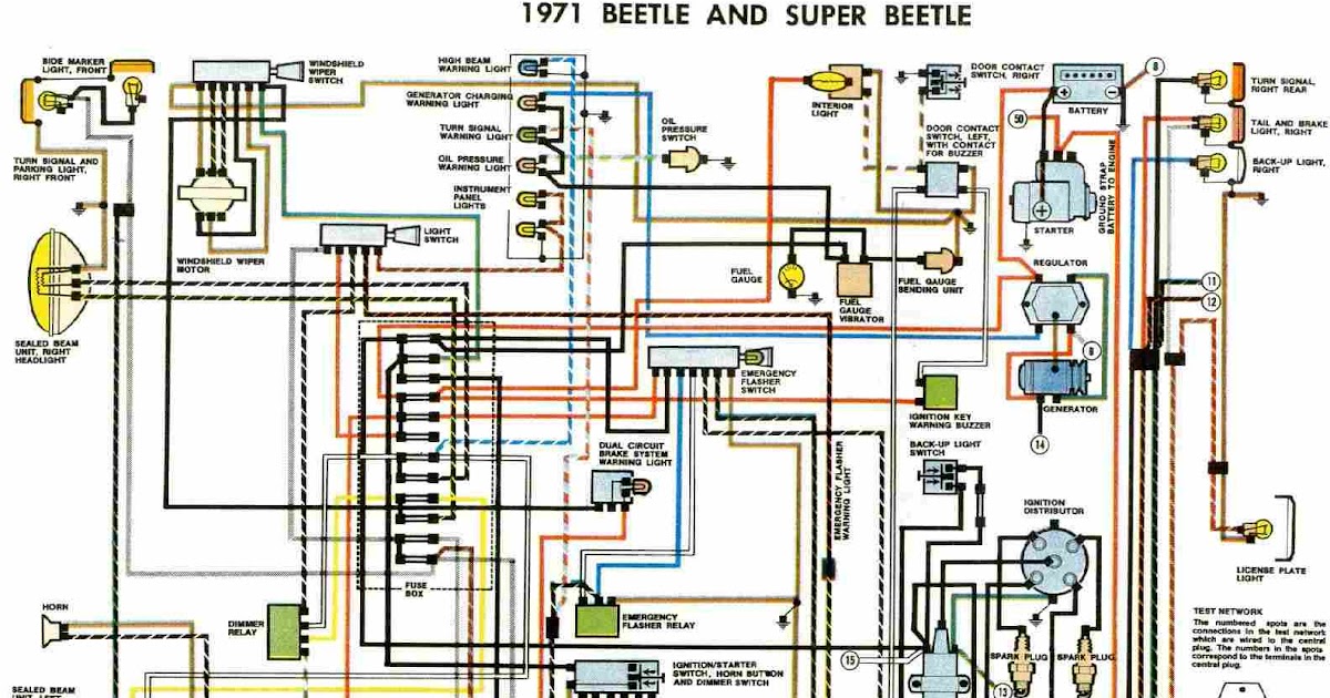 Free Auto Wiring Diagram  1971 Vw Beetle And Super Beetle